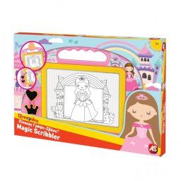Tabla magnetica AS Magic Scribbler baby Princess Roz/Galben