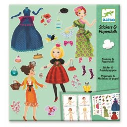 Set Djeco Abtibilduri reutilizabile si repozitionabile Moda Multicolor