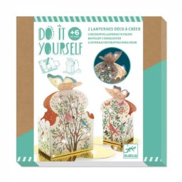 Set Djeco DIY de creat 2 felinare cu lumina de veghe Multicolor