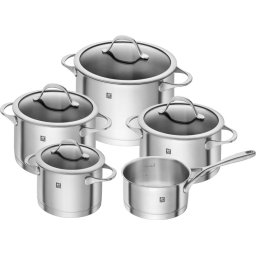 Set Zwilling 5 Oale Inox + 5 Capace Aluminiu