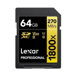 Card Lexar SDXC 64GB Professional 1800x UHS-II U3
