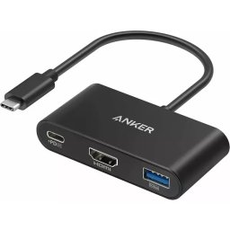 Hub Anker PowerExpand 3-In-1 100W Power Delivery USB-C 4K HDMI USB 3.0 Gri
