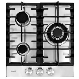Plita Incorporabila Samus PSG-43SX1 3 Arzatoare pe Gaz Gratar Fonta Inox