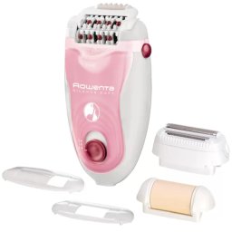 Epilator Rowenta Silence Soft 24 Pensete Tehnologie Avansata Micro-Contact 2 Viteze 4 Accesorii Sistem Silentios Alb/Roz