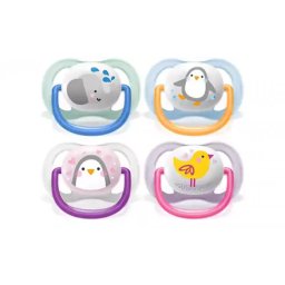 Suzeta Philips-Avent Ultra Air Animals 0-6luni 2buc Ortodontica Fara BPA Multicolor