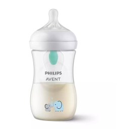 Biberon Philips-Avent Natural Response Dispozitiv AirFree 260ml +1luni Fara BPA Plastic Transparent