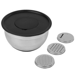 Razatoare Cu Bol Kitchen Artist Standard Universal Inox Radere Fina Argintiu/Negru