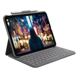 Tastatura Logitech Slim Folio iPad 10 UK Gri