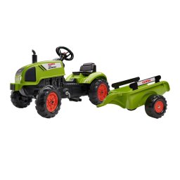 Tractor cu Pedale Falk 2041C Class cu Remorca Varsta 2 Ani+ Verde/Negru