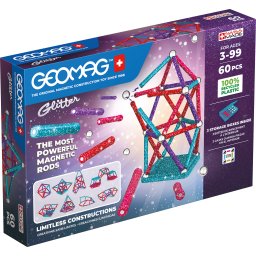 Set Geomag Constructie Magnetic Glitter 60 Buc 3 Ani+