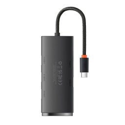 Hub Extern Baseus Lite Series USB-C la 4x USB 3.0 5Gbps Cablu 25CM Negru