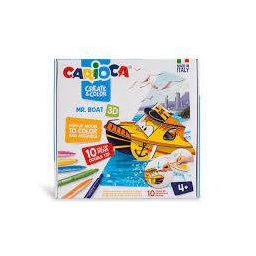 Set Creativ Carioca Create Color Barca Mr Boat 3D 10 Carioci Si 2 Planse
