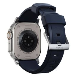 Curea Smartwatch NOMAD compatibila cu Apple Watch 4/5/6/7/8/9/SE/Ultra1/2 42/44/45/49mm Atlantic Blue/Silver