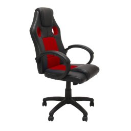 Scaun Gaming TOP E SHOP Captusit Spatar Captusit Polipropilena Cotiera Tetiera Roti Pivotante Negru/Rosu