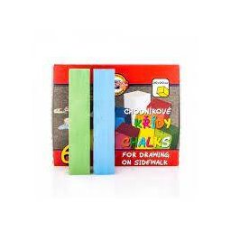 Set 6 Bucati Creta Colorata Koh-i-noor Pentru Desene Pe Asfalt Pavaj