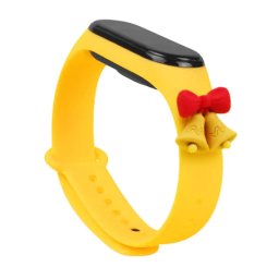 Curea Xmas OEM Xiaomi Mi Band 6 / Mi Band 5 Christmas Bells Plastic Galben