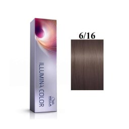 Vopsea Permanenta Wella Professionals Illumina Color 6/16 Blond Inchis Cenusiu Violet 60ml