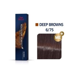 Vopsea Permanenta Wella Professionals Koleston Perfect 6/75 Blond Inchis Castaniu Mahon 60ml