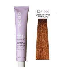 Vopsea Permanenta Milk Shake Creative 6.346GC Blond Inchis Aramiu Auriu 100ml