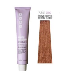 Vopsea Permanenta Milk Shake Creative 7.847BC Blond Mediu Aramiu Castaniu Exotic 100ml