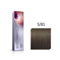 Vopsea Permanenta Wella Professionals Illumina Color 5/81 Castaniu Deschis Albastru Cenusiu 60ml