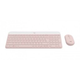 Kit Logitech Tastatura Mouse MK470 Roz