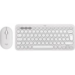 Kit Logitech Tastatura Mouse Pebble 2 Combo Alb