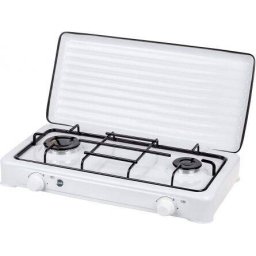 Aragaz MPM Camping SMILE-KN-02/1K 2 Ochiuri 3,9 kW 285 g / h G30-37 Emailat Alb