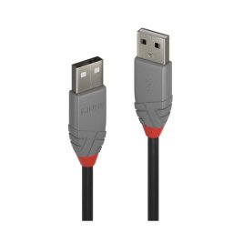 Cablu Lindy 0.5m USB 2.0 Type A Negru