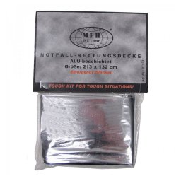 Folie MFH Supravietuire 213 X 132 cm Accidente Soc Arsuri Semnalizare Argintiu