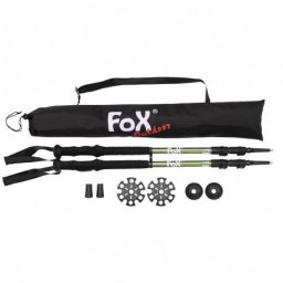 Bete Trekking Fox Outdoor 3 Segmente Husa 63-135 cm Negru