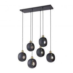 Corp Iluminat Suspendat ADVITI E27 Maxim 6x 15W Metal/Plastic Negru