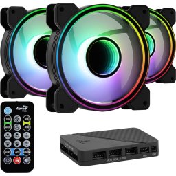 Ventilator Carcasa Aerocool x3 Mirage 12 ARGB Pro 120mm Negru