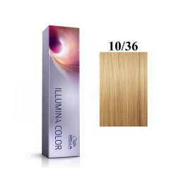 Vopsea Permanenta Wella Professionals Illumina Color 10/36 Blond Luminos Deschis Auriu Violet 60ml