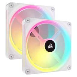 Ventilator Carcasa Corsair x2 iCUE LINK QX140 RGB 140mm Starter Kit Alb