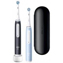 Set Periuta de Dinti Electrica Oral-B iO 3 Matt Black/Ice Blue