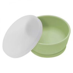 Bol din Silicon cu Ventuza APPEKIDS Raw Green