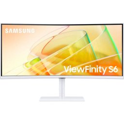 Monitor LED Curbat Samsung ViewFinity S6 S65TC 34 inch WQHD VA 5ms 100Hz White
