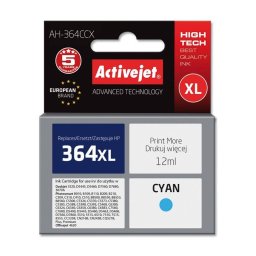 Cartus Cerneala ActiveJet AH-364CCX Compatibil cu HP 364XL CB323EE 12ML Cyan