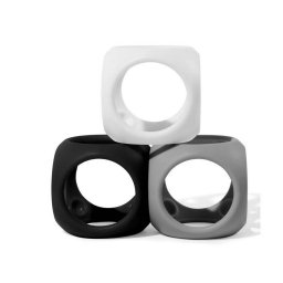 Set 3 Jucarii Senzoriale Flexibile Moluk Oibo Monocrom