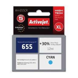 Cartus Inkjet ActiveJet AH-655CR HP 655 CZ110AE Premium 12 ml Cyan