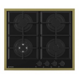 Plita Gaz Pyramis 080 4 Arzatoare Wok 59cm PVD Gold
