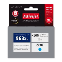 Cartus Inkjet ActiveJet AH-963CRX HP 963XL 3JA27AE Premium 25ml Cyan