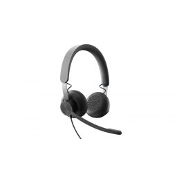 Casti Office cu Fir Logitech Zone Wired Microfon cu Anulare Zgomot USB Grafit