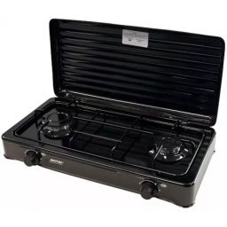 Aragaz Camping MPM SMILE-KN-02/1KB 2 Ochiuri 3,9kW 285g/h G30-37 Mbar emailat Negru