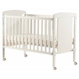 Patut Bebe Cu Laterala Culisanta FreeON 120x60cm Din Lemn De Pin Si Mdf Cu Roti Cu Sina Speciala Pentru Dentitie Stabil Si Rezistent Mia Alb