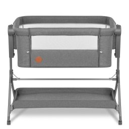 Patut Co-Sleeper Lionelo Leonie Plus 3 In 1 Pliabil Cu Sistem De Leganare Cu Setare Unghiulara Reglabil Gri