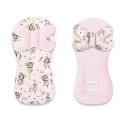 Protectie Textila MimiNu Pentru Carucior Scaun Auto si Scaun Bicicleta Minky Little Ballerina Roz