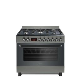 Aragaz Studio Casa Gaz 5 Zone Gatit Wok Rotisor Timer Digital Grill Electric Gratare Fonta Aprindere Electrica Clasa Energetica A Gri