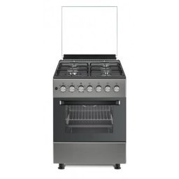 Aragaz Studio Casa Gaz 60cm 4 Arzatoare Grill Electric Rotisor Gratare Fonta Aprindere Electrica Clasa Energetica A Gri